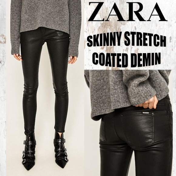 womens coated jeggings